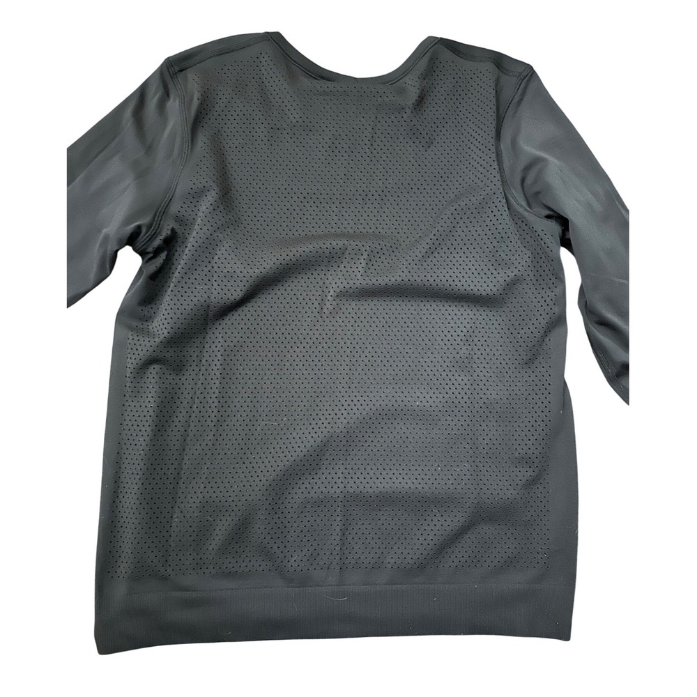 Lululemon Womens Black Perforated Long Sleeve Lightweight Top Size Medium (6/8) - Picture 3 of 4
